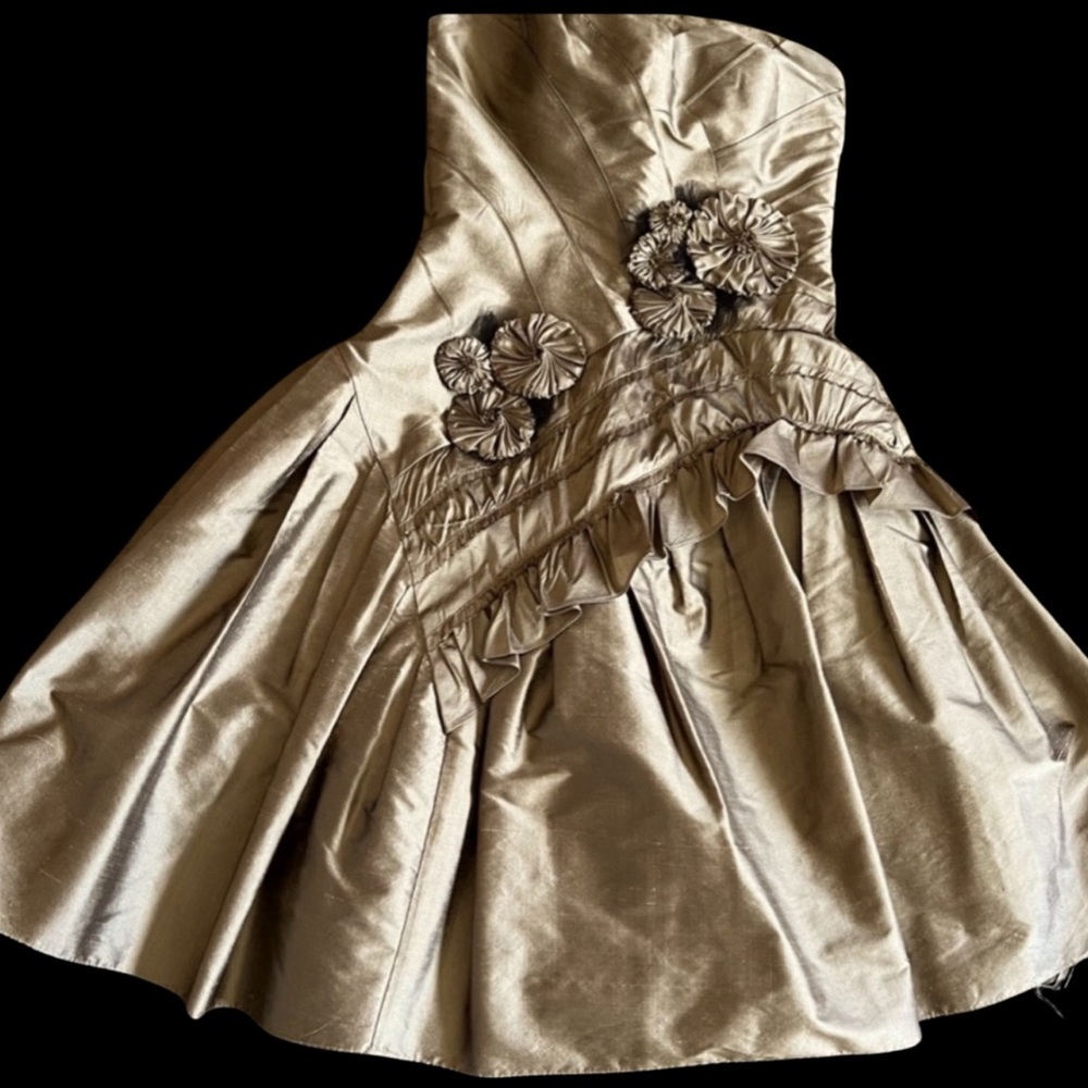 BCBGMaxazria champagne cocktail dress
